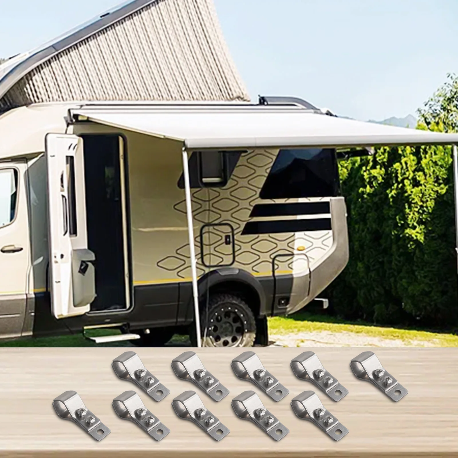 سهلة التركيب مشابك من الفولاذ المقاوم للصدأ شبكة 55*42*2 مللي متر مشابك أنابيب قابلة للتعديل سهلة التركيب القطب قطر 16 مللي متر إلى 26 مللي متر