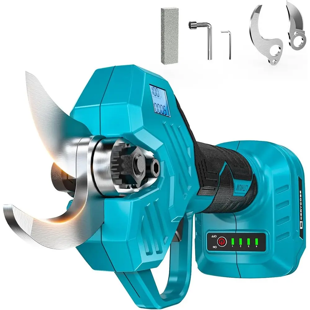 

Cordless Electric Pruning Shears Compatible with Makita 18V Battery, 1.5-2-Inch Portable Pole Pruner with LCD Display & Imported