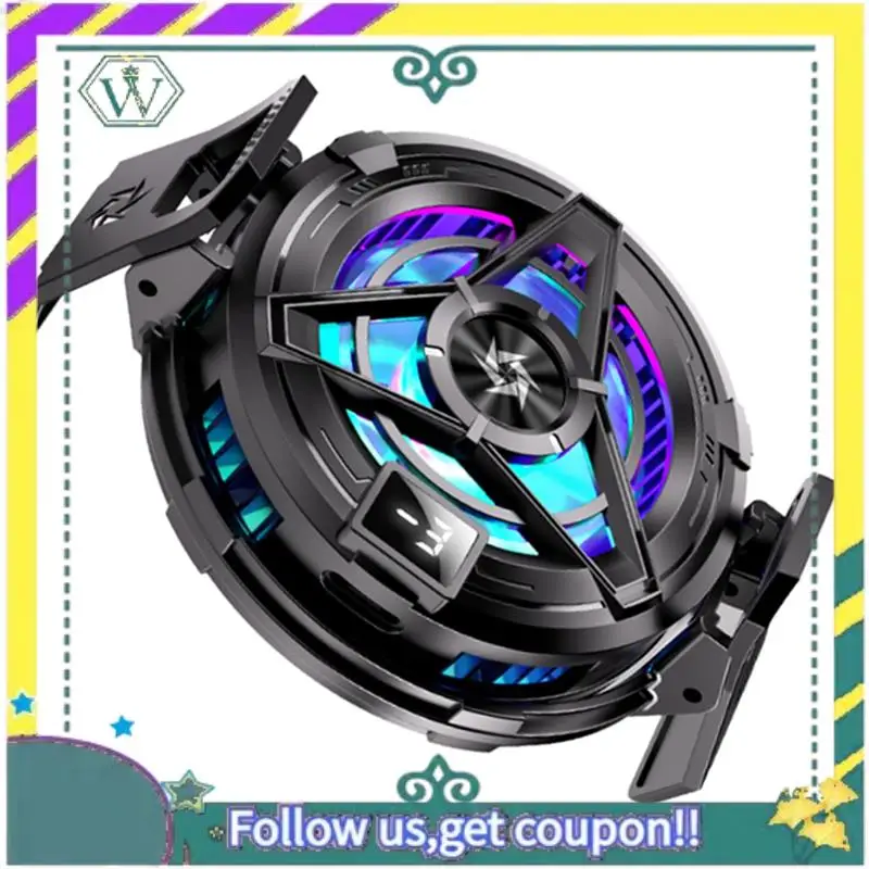 NEW SL17 Mobile Phone Fan Radiator Game Console Radiator For IOS/Android With Back Clip With Digital Display