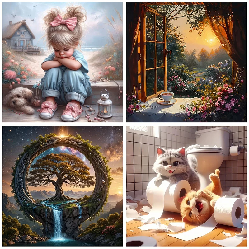 

Настенные алмазные художественные наборы для рисования, вышивка, полный кристалл, аксессуары, новинка 2025, краска, новые 5D алмазные картины «сделай сам», 30x30 см, мозаика