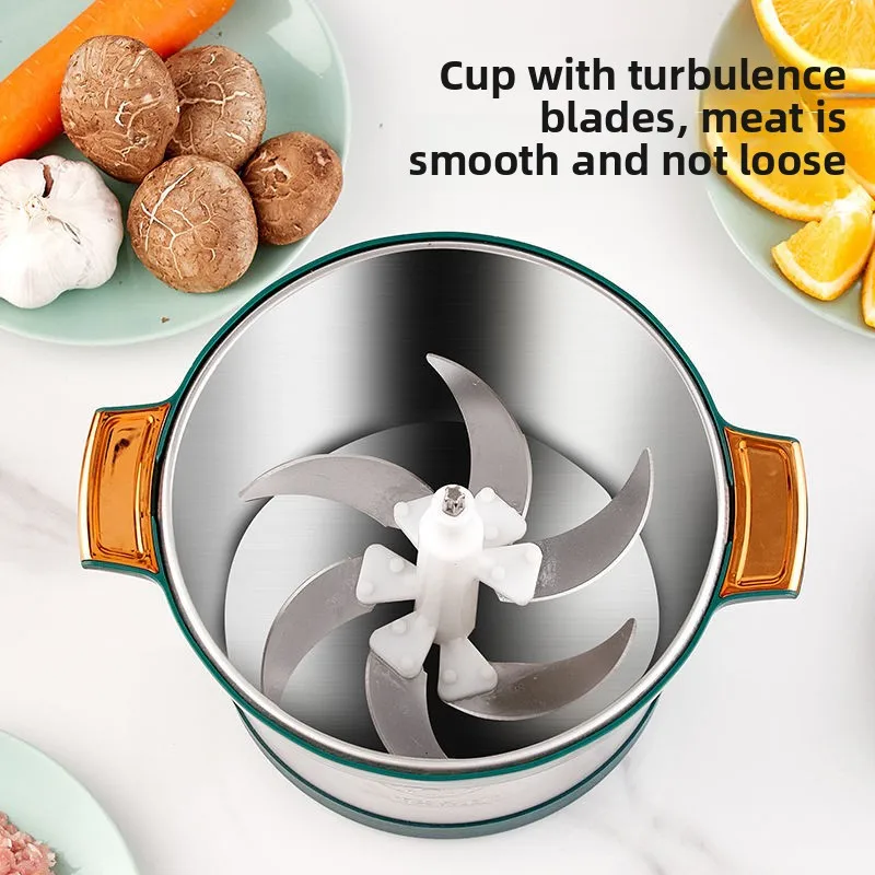 Large Capaci 6L 6 Blade  Garlic Mincer Stainl Steel Multifunctional Meat inder Fle Mincer Pepper inder