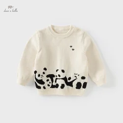 Dave Bella 2024 New Winter Girls Boys Baby Children Top maglione lavorato a maglia Pullover Casual Sweet Cute Panda maglieria DB4243380