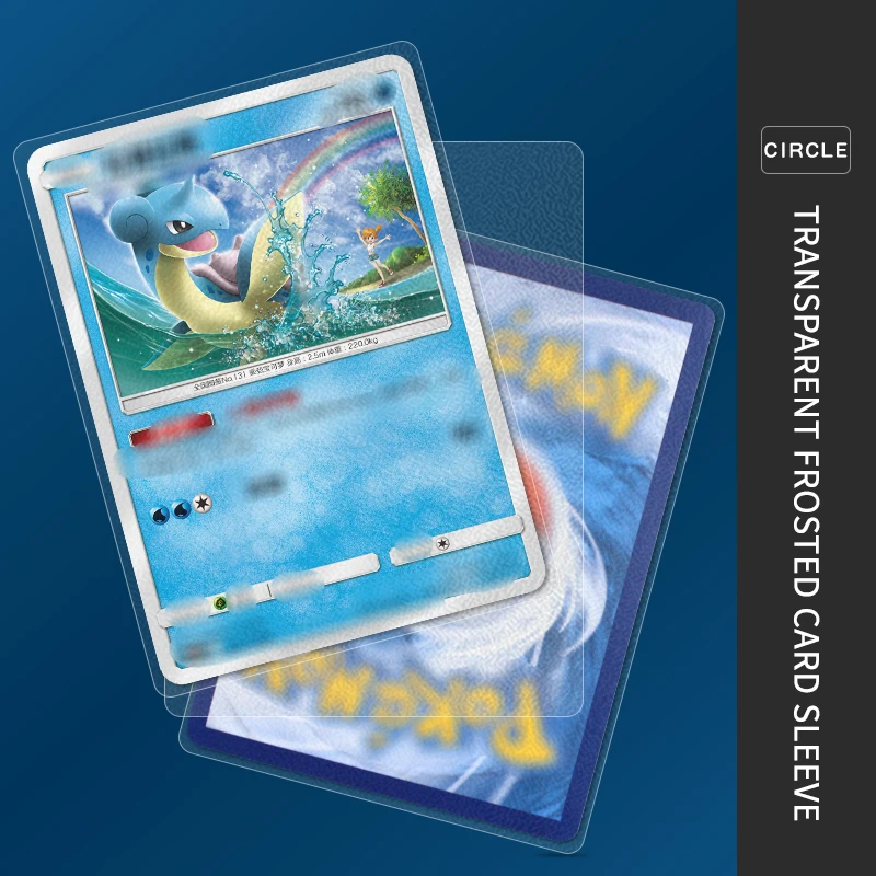 

62*89mm 100PCS rounded corner transparent TCG standard size game card plastic card holder, used for protecting trading cards