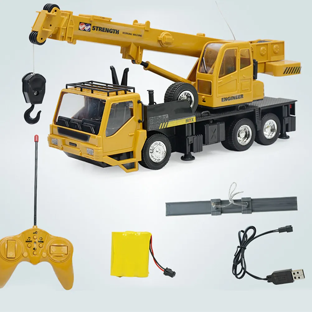 

Simulation Electric Remote Control Crane Car Realistic Engineering Vehicle for Kids Indoor Outdoor Play Collection Gift