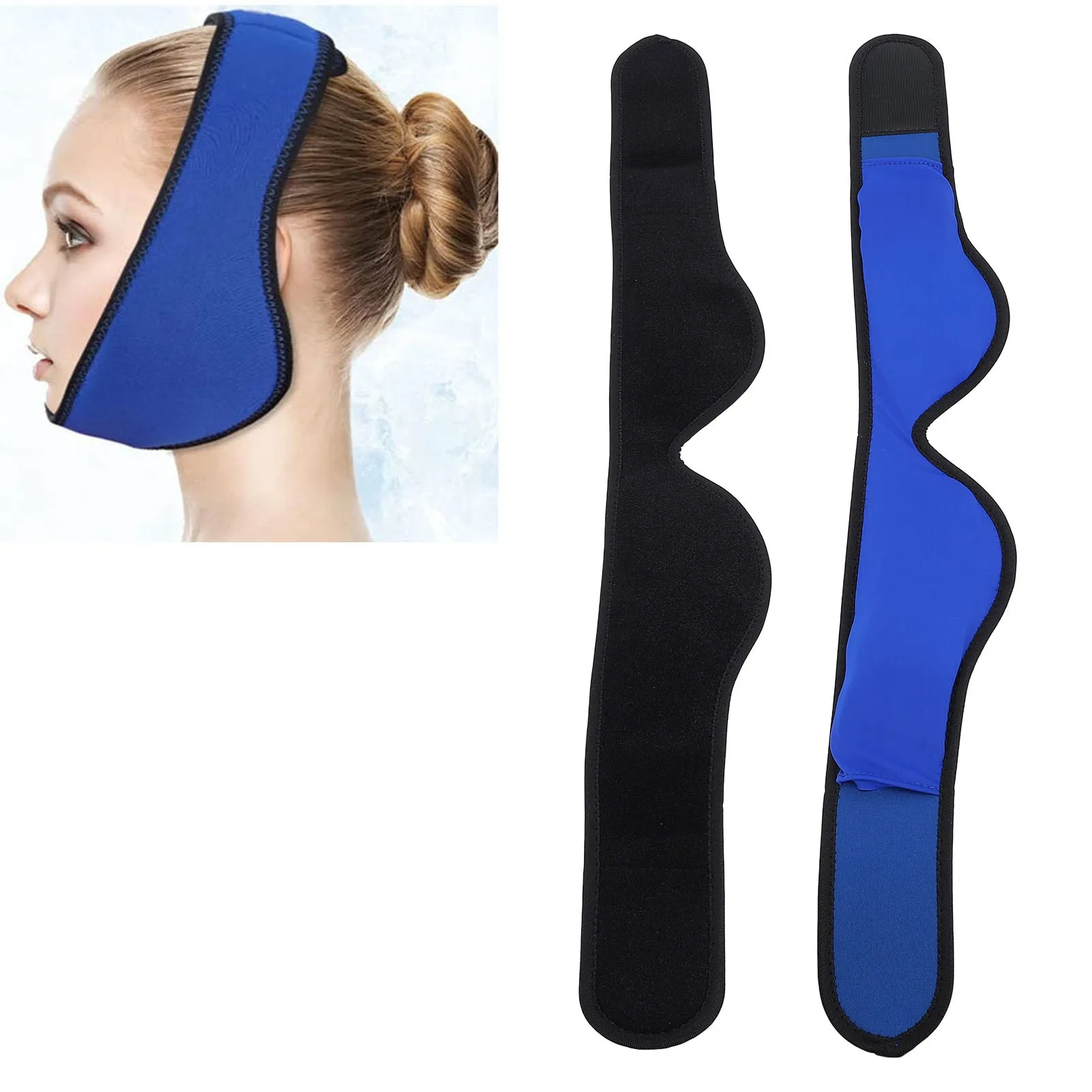 Face Ice Pack Wrap with Hot Cold Gel Wrap Swelling Discomfort Relief for Chin Head Oral Facial Jaw and Forehead Ice Pack