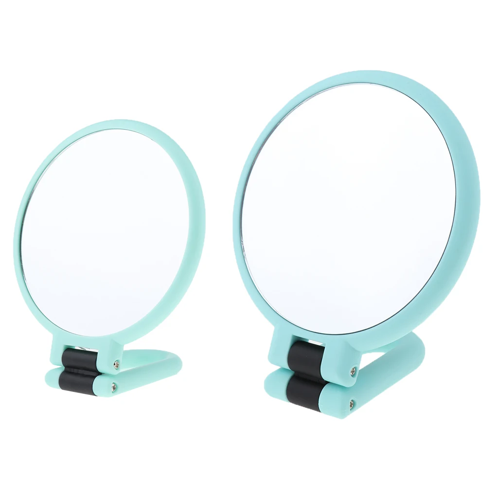 

Двустороннее портативное складное зеркало для макияжа с увеличением, круглое, для использования на столе и в ванной комнате