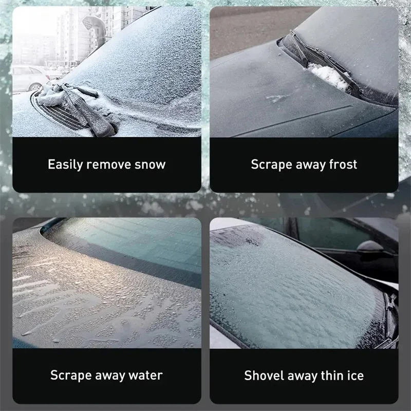 Car Ice Scraper Windshield Snow Removal Shovel Ice Breaker Snow Remover Cleaning Brush TPU Winter Snow Brush Shovel Tool