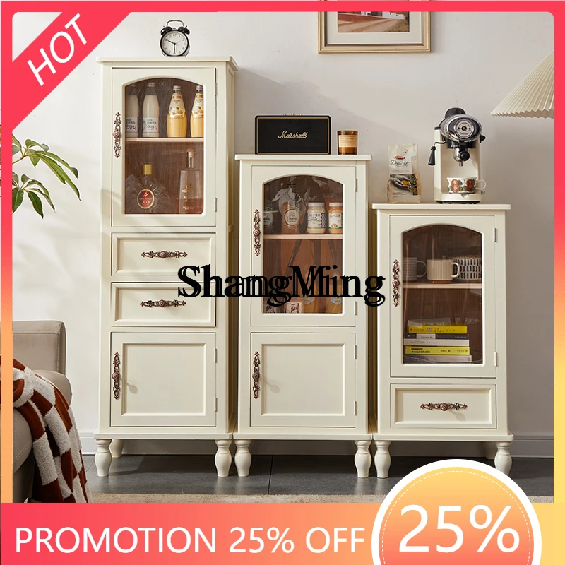 

FG good-looking Solid Wood Home Wall Cabinet Modern Simple Floor-standing Storage Cabinet