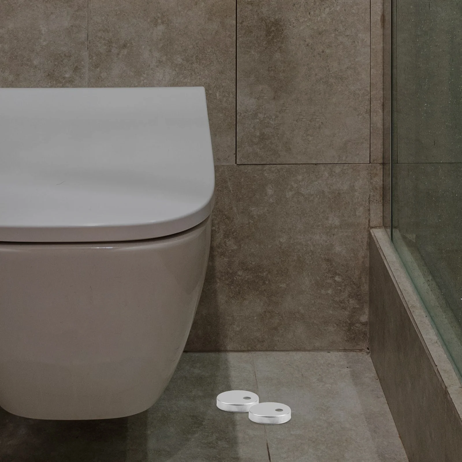 

2Pairs Toilet Bowl Bolt Covers Decorative Screw Caps Easy Installation Aesthetic Enhancement Home Hotel Public Places