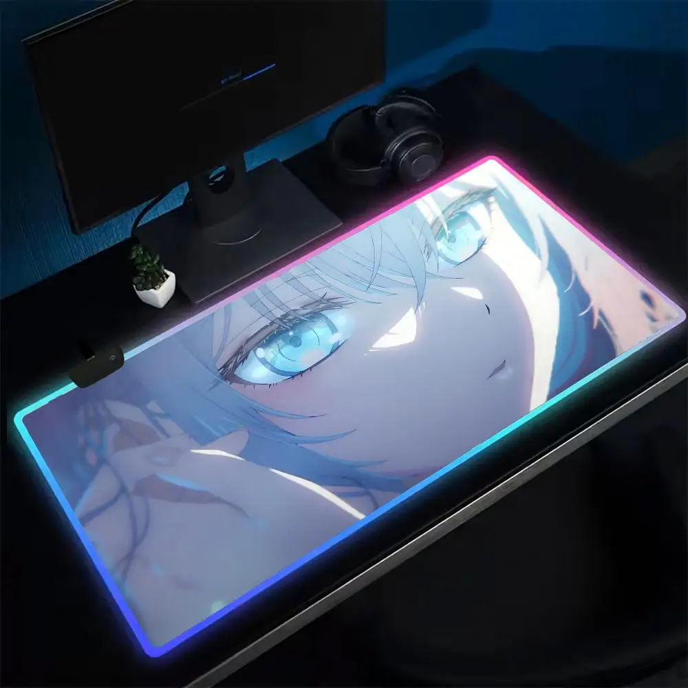 Alya Alas Mouse Rusia Alas Mouse Gaming Anime Alas Meja LED Alas Mouse Karet Backlit Desktop XXL Alas Meja RGB