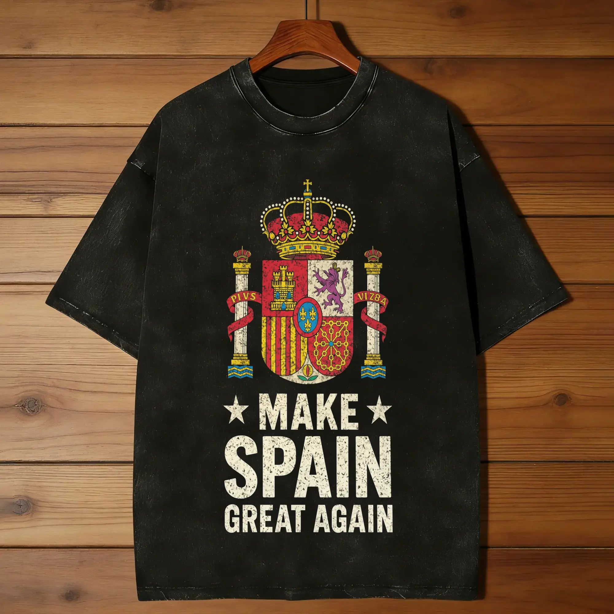 Oversized Washed T-Shirt Espana Make Spain Great Again Loose T-Shirts  Popular Tshirt for Male Summer Y2K Funny Print Tops