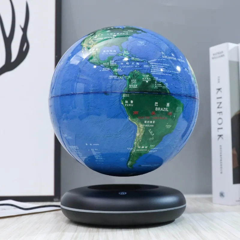 8-Inch magnetic levitation globe luminous rotation desktop ornament magnetic levitation exquisite