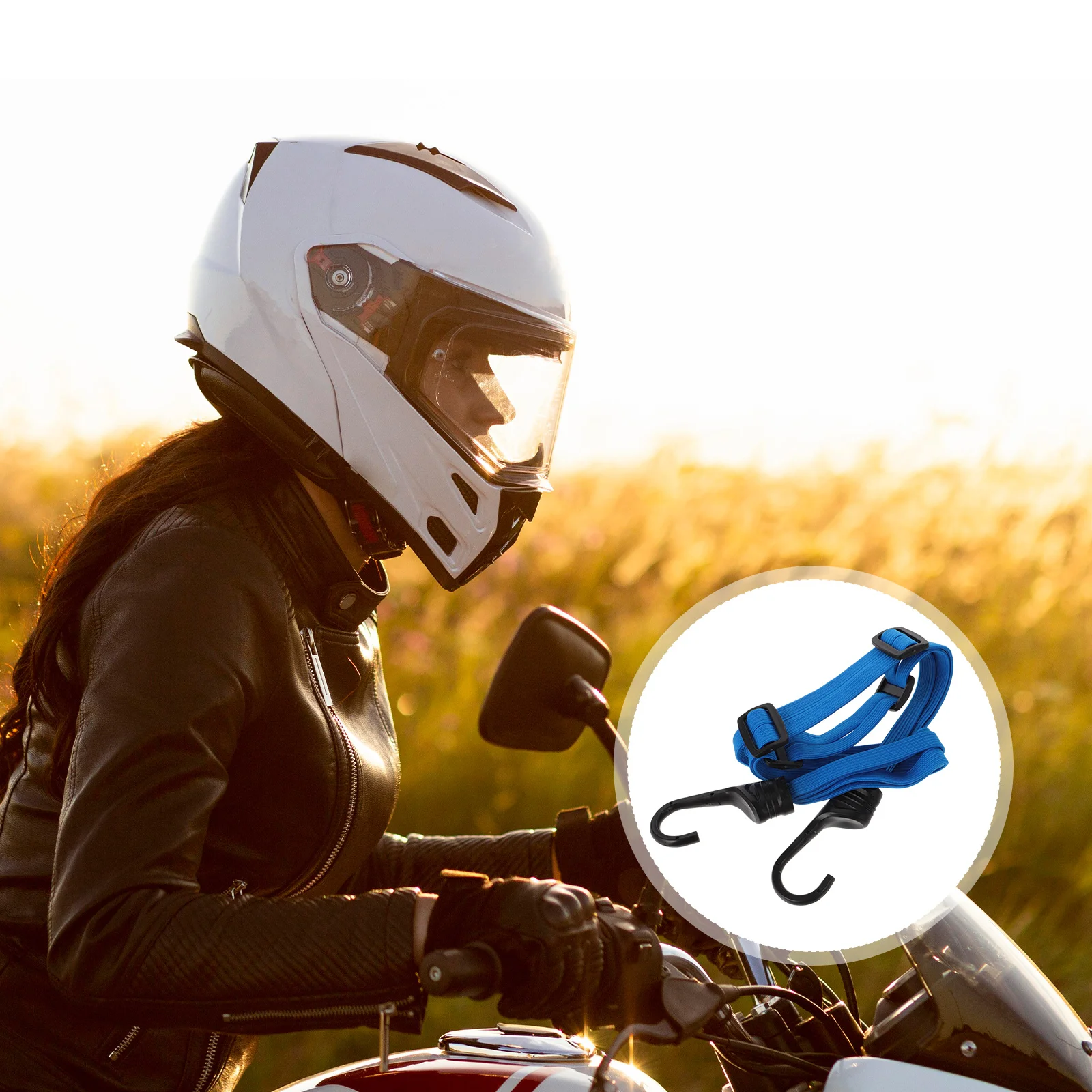 

Motorcycle Strap Elastic Adjustable Mesh Rope Lightweight Tie Down Strap Motorcycle Accessories for Bikes