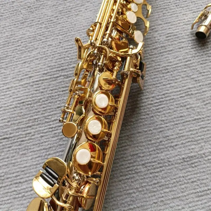 Japan New 380 Alto Saxophone E flat Electrophoresis Gold Plated Professional Musical Instrument With Case