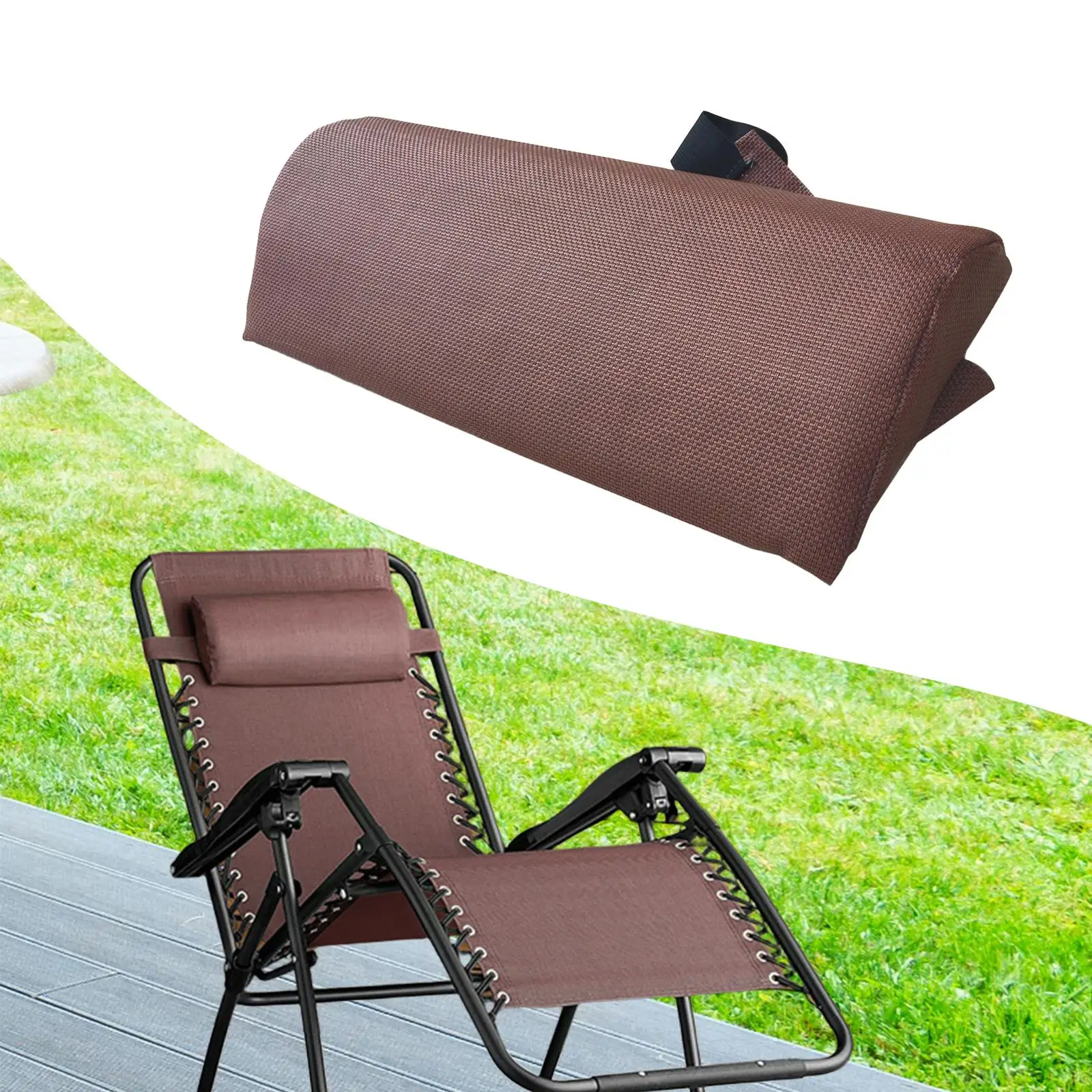 Outdoor Chaise Lounge Head Pillow Soft Portable for Patio Chairs Office Chairs Easy to Install Head Cushion Headrest Pillow