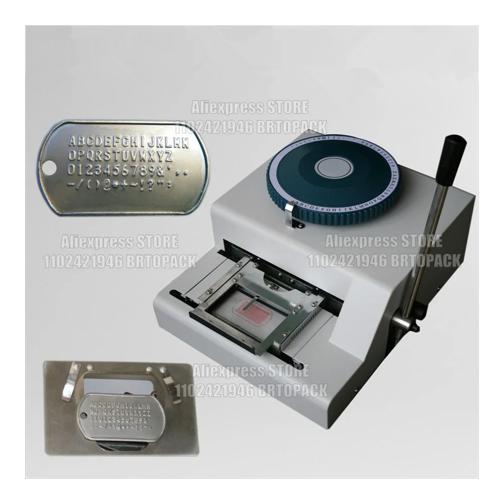 Imagem -02 - Letras Parte para Dog Tag Embosser Manual Embossing Machine 52d-character