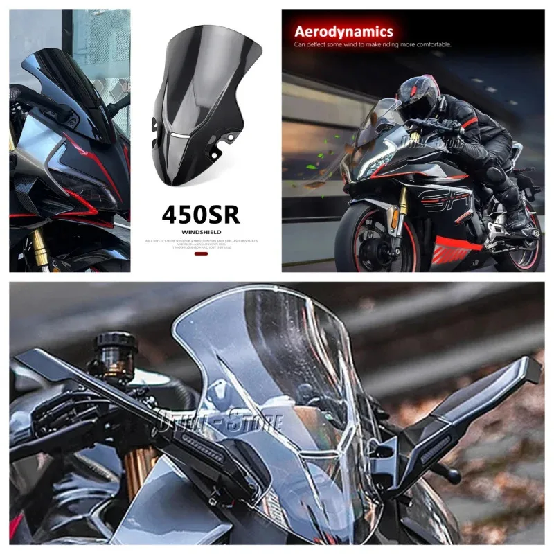 

Лобовое стекло мотоцикла для CFMOTO 450SR 450 SR 450sr 2022 2025 одометр козырек передний ветрозащитный экран дефлекторы
