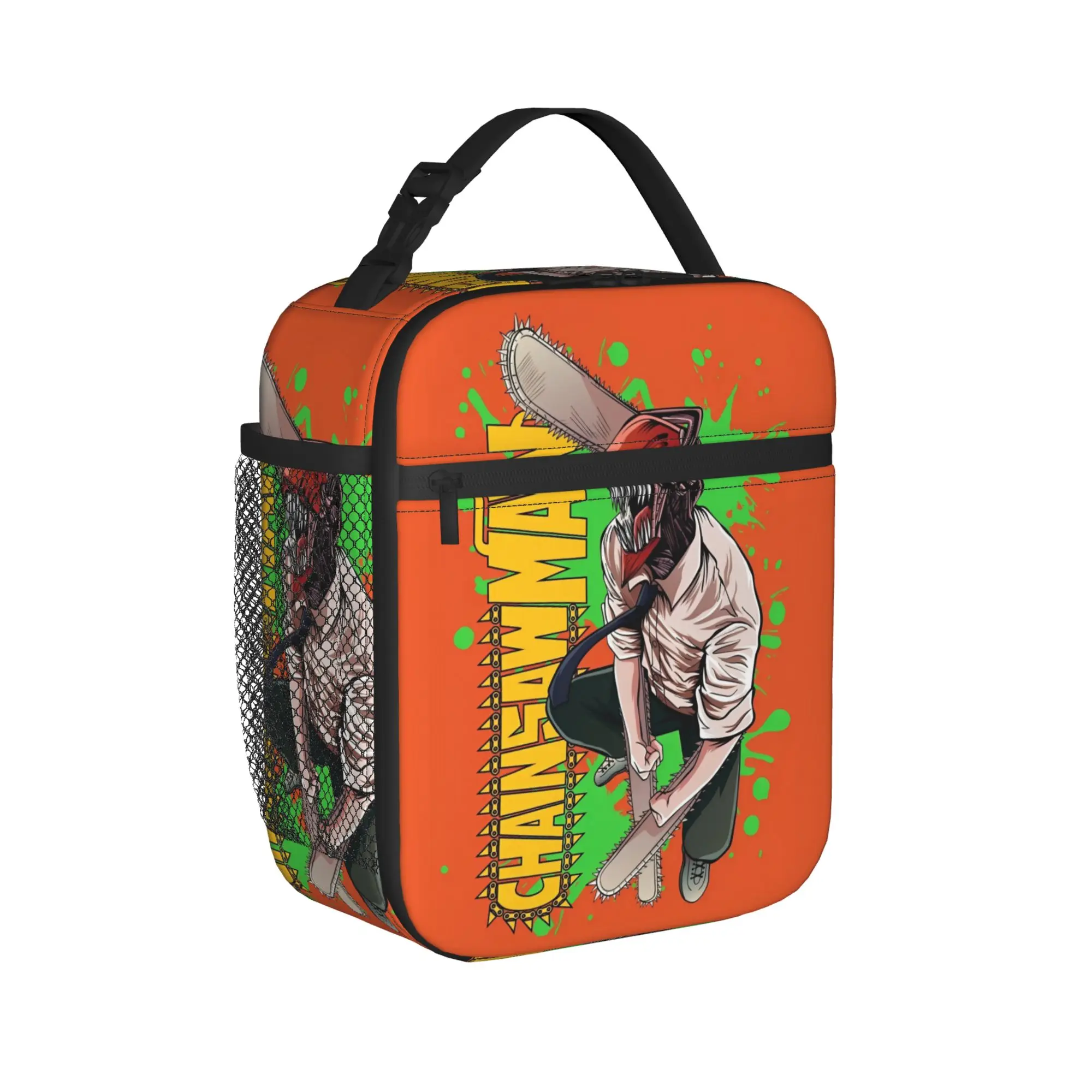 Anime C-Chainsaws Man Insulated Lunch Bag Leakproof  Lunch Container Cooler Bag Tote Lunch Box Work  Travel Food Bag