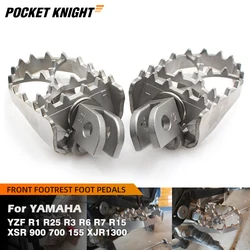 For YAMAHA YZF R7 R6 R1 R3 R25 XSR 900 700 155 XJR 1200 FJR 1300 Motorcycle Front Footrest Foot Pegs Pedal Footpegs Foot Support