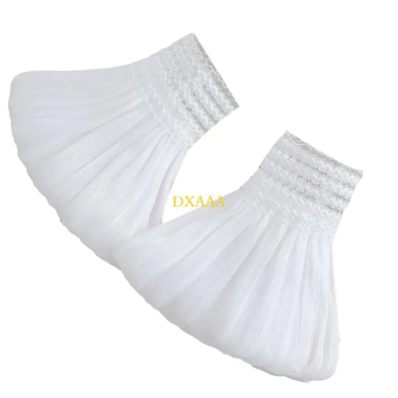 Dxaa encaje mangas con mangas acampanadas cubiertas brazo brazo mangas falsas para mujeres oficina