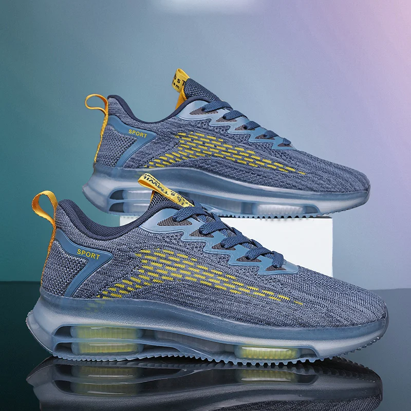 New Fashion Men Casual Sport Running Sneakers Flying Woven Shoes Fashion Trend Board Shoes Comfort Skateboard Shoes