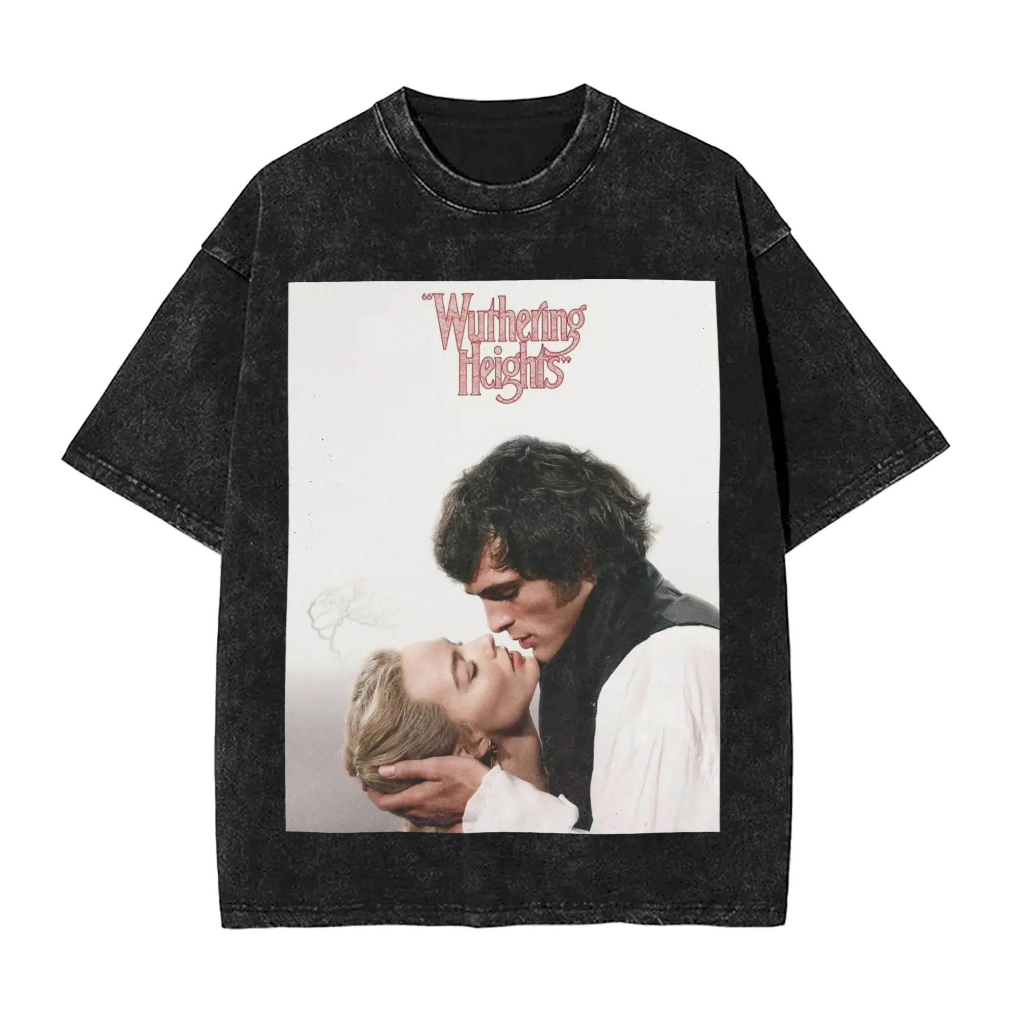Wuthering Heights Movie Washed T Shirt Streetwear Hip Hop Novelty T-Shirts  Tee Shirt Men Women Cotton High Street Printed