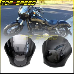 For Harley Dyna Sportster FXD Street Bob Quarter Fairing Club Style Classic Custom Headlight Fairing Front Lamp Mask XL