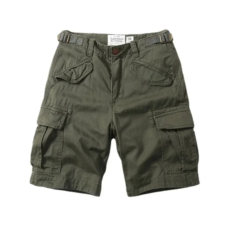 

Camouflage Cargo Shorts Mens Military Style Cotton Oversize Loose Baggy Short Multi Pocket Casual Male