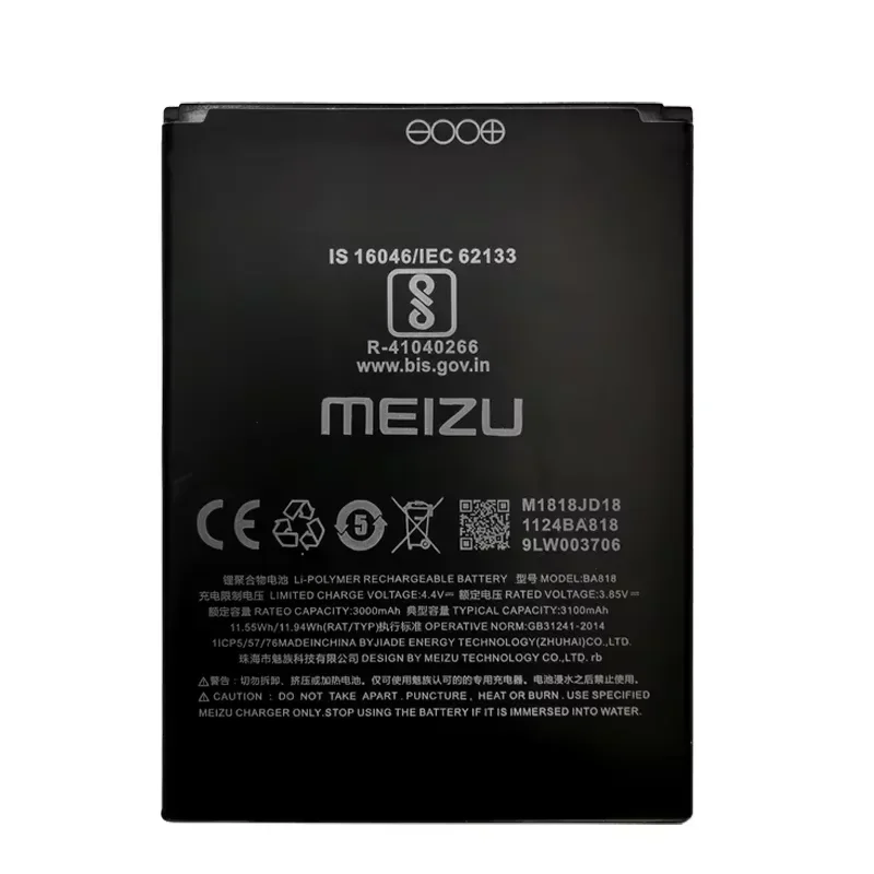 2025 100% Original High Quality 3000mAh BA818 Battery For Meizu C9 pro Mobile Phone Battery Replacement Batteries Bateria