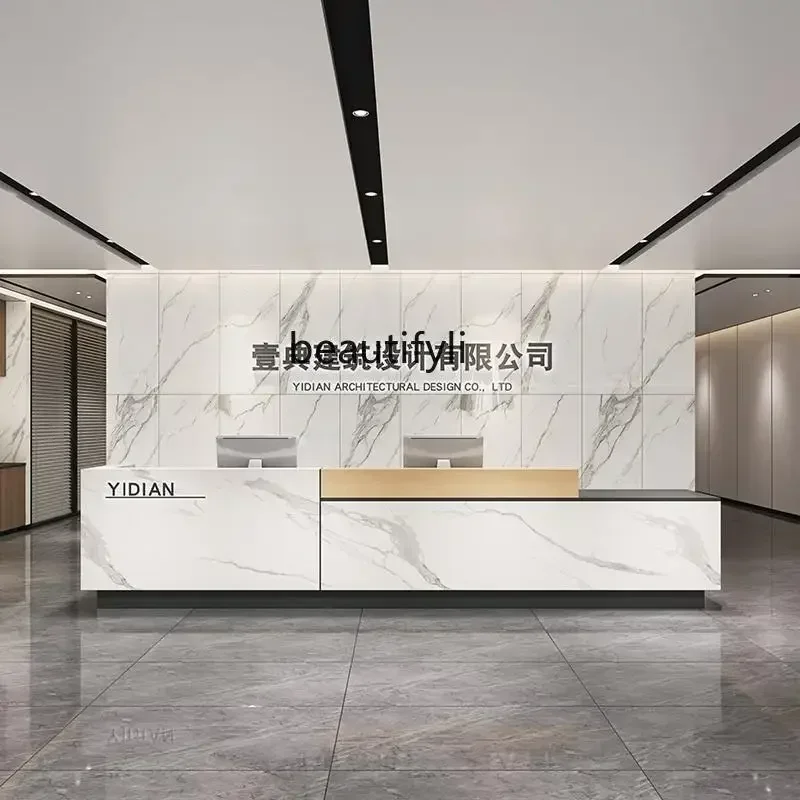 D178  Simple company front desk reception desk hotel sales department information desk training institution store checkout page