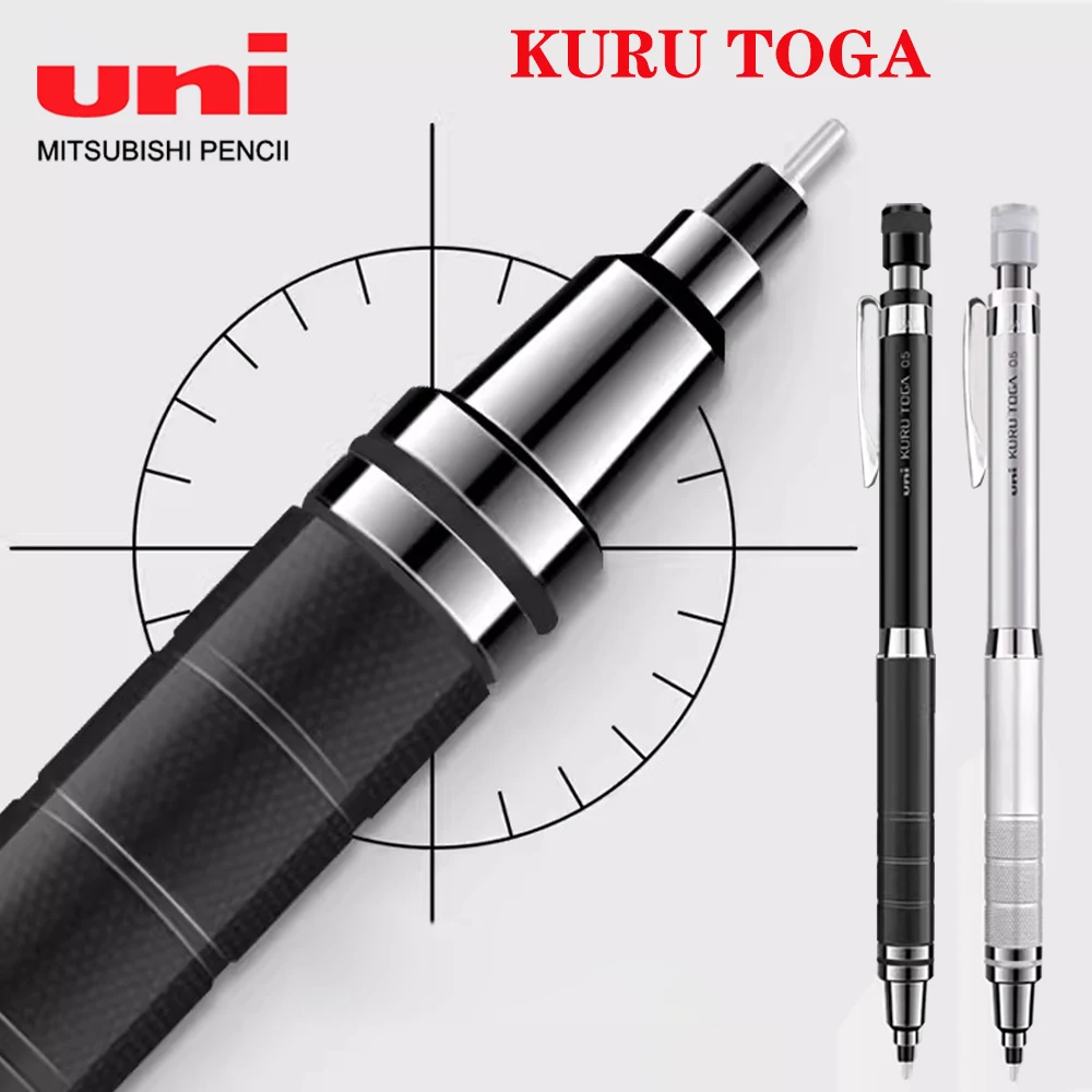 

1Pcs Japan UNI Kuru Toga Mechanical Pencils Metal Handshake M5-1017 Lead Core Automatic Rotating Pencil 0.5mm Cute Stationery