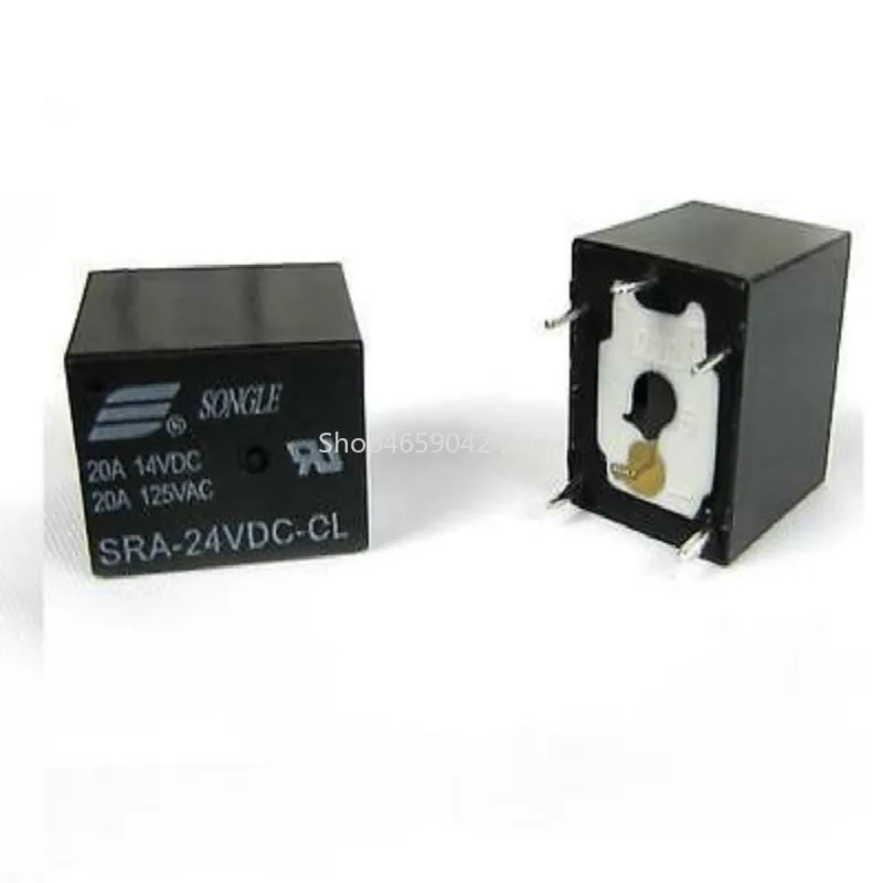 2pcs Relay SRA-05VDC-CL SRA-12VDC-CL SRA-24VDC-CL Power Relays DC5V 20A 5 Pins PCB General Purpose Relay 5V 12V 24V