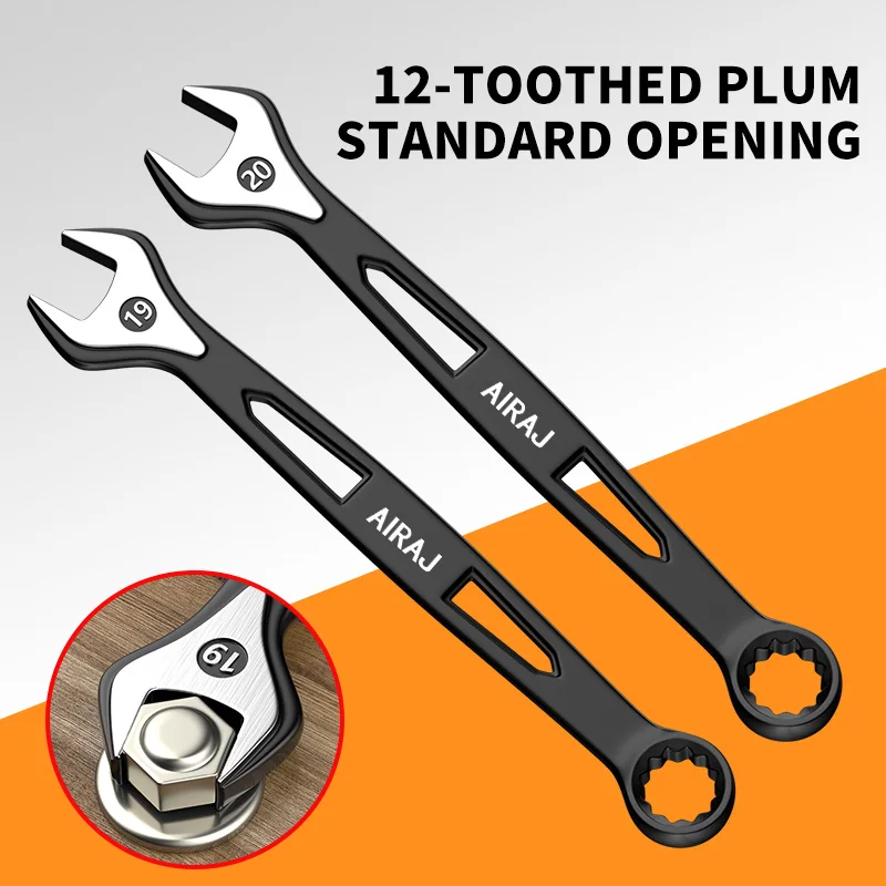 Dual-Ended Wrench, Ratchet Wrench, Industrial Grade, Hardware Tool, Auto Repair Universal Wrench
