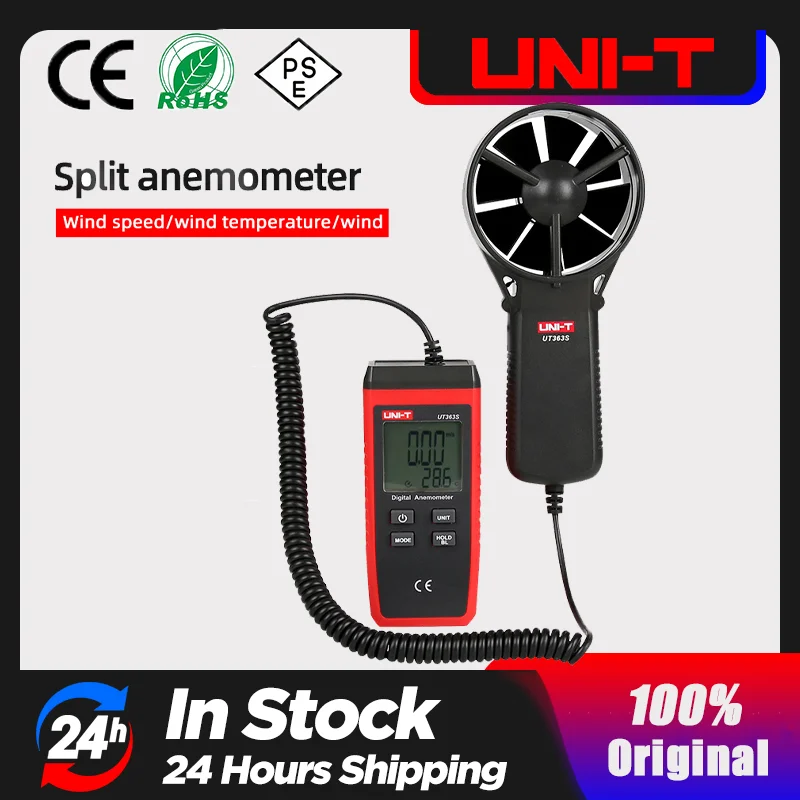 UNI-T Wind Speed Meters UT363 UT363BT UT363S Pocket Anemometers Speed Temperature Digital Thermometers Diagnostic-tools