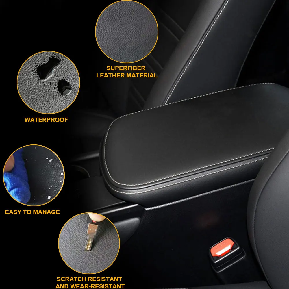 Image 7: Boîte de rangement en cuir pour accoudoir central, housse de protection et décoration pour Lexus NX 300h 200t 200, accessoires intérieurs de voiture 2015-2021