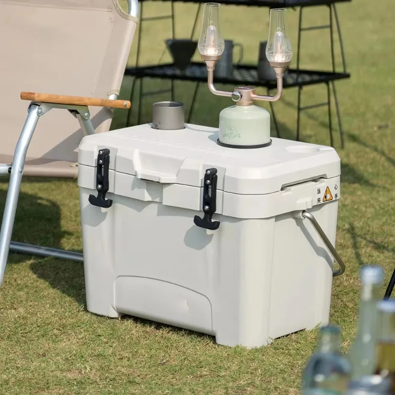 Caja refrigeradora portátil con aislamiento de 25L, refrigerador para acampar, gran capacidad, almacenamiento de alimentos para coche, barbacoa, pecho de hielo, Enfriador al aire libre