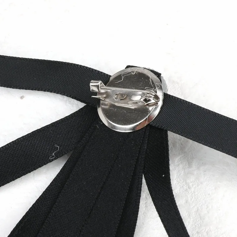 Perlenband Broschen Pin Fliege Vintage vorgebundener Kragen Schwarz Blau Schleife Weißes Hemd Krawattenklammer Damen Mädchen Kleidung Krawatten – Detail 5