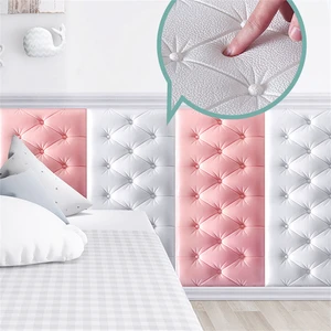 3D wall stickers for bedroom and living room, self -adhesive wallpaper, thick tactami, anti -collision wall rug, soft foam pillow for children 10 Main Sales Sticker Floor - №7