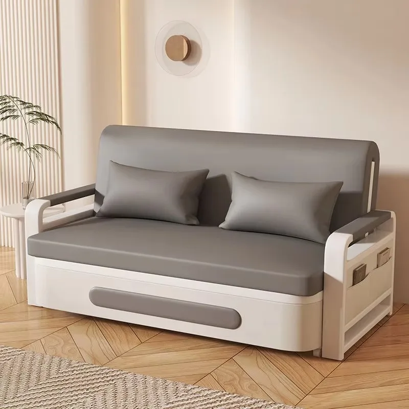 2-in-1 Sofa Bed, Foldable & Extendable, Multifunctional Double Bed for Small-Space Living Rooms, Balconies and Dormitories