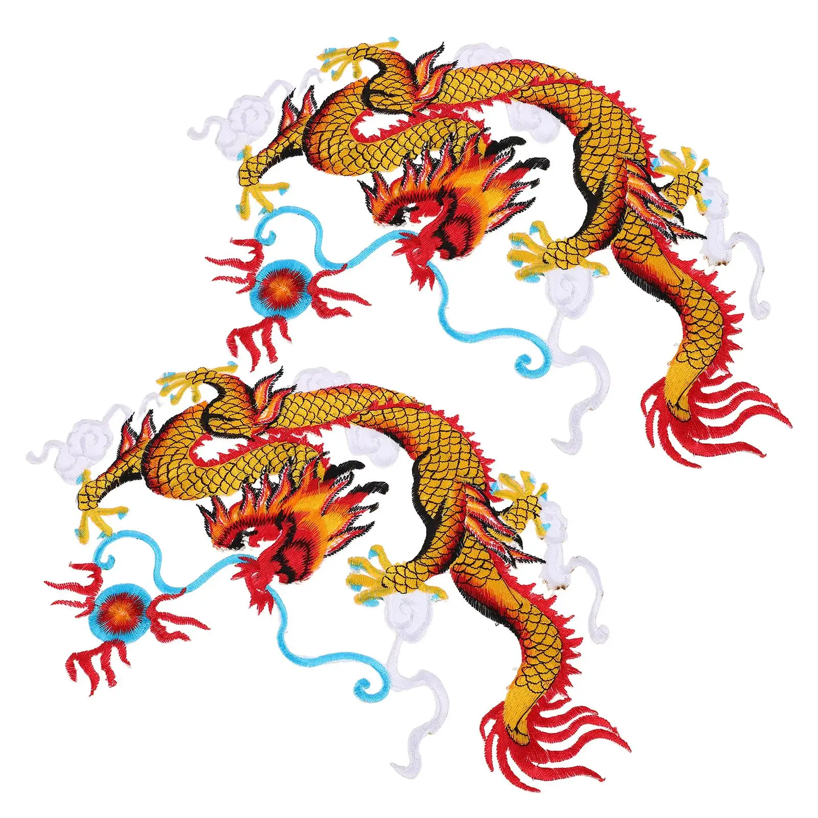 

Dragon Embroidery Patches Iron On Applique Clothing Decorative Patch Dragon Pattern Polyester Fabric Trendy Sewing