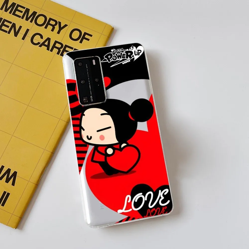 Cartoon Pucca Garu Phone Case for Samsung S10 20 22 23 A10 40 for Xiaomi10 Note10 for Huawei P50 20 Honor60 70