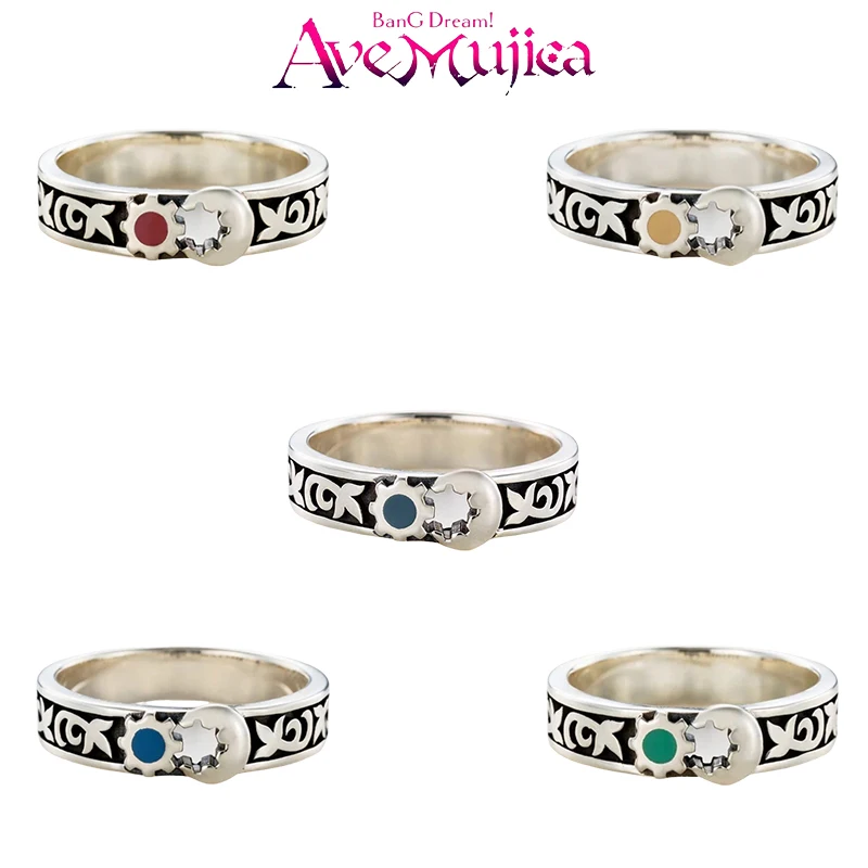 حلم بانج! Ave Mujica حلقة معدنية أنيمي الشكل النسيان Mortis Sakiko Mutsumi خاتم الفولاذ المقاوم للصدأ مجوهرات الأزياء المشجعين الهدايا