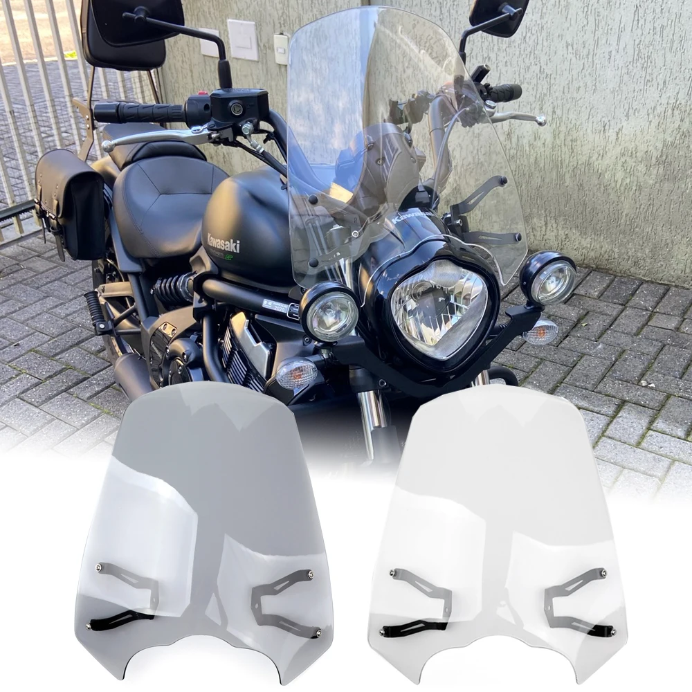 

Motorbike Accessories For Kawasaki Vulcan S 650 Windscreen EN650 Windshield Screen Wind Deflector VN650 2015-2020 2021 2022 2023