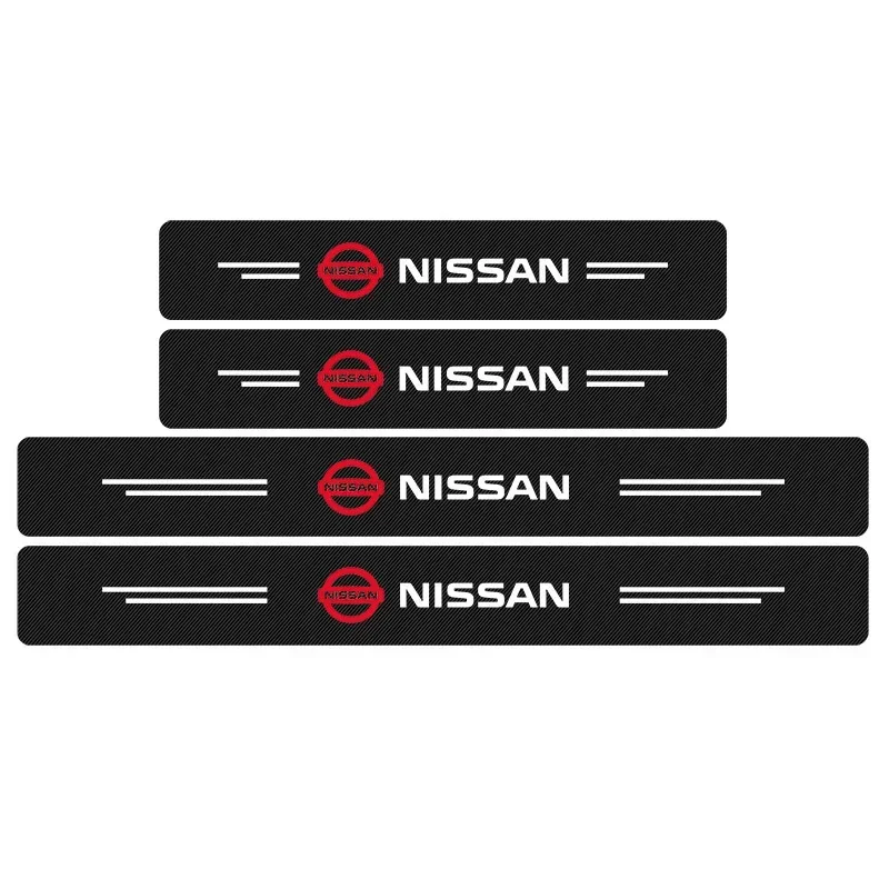 Auto Carbon Fiber Door Threshold Plate Protector Sticker For Nissan X Trail T32 Juke Qashqai J11 Almera for Subaru Forester Xv