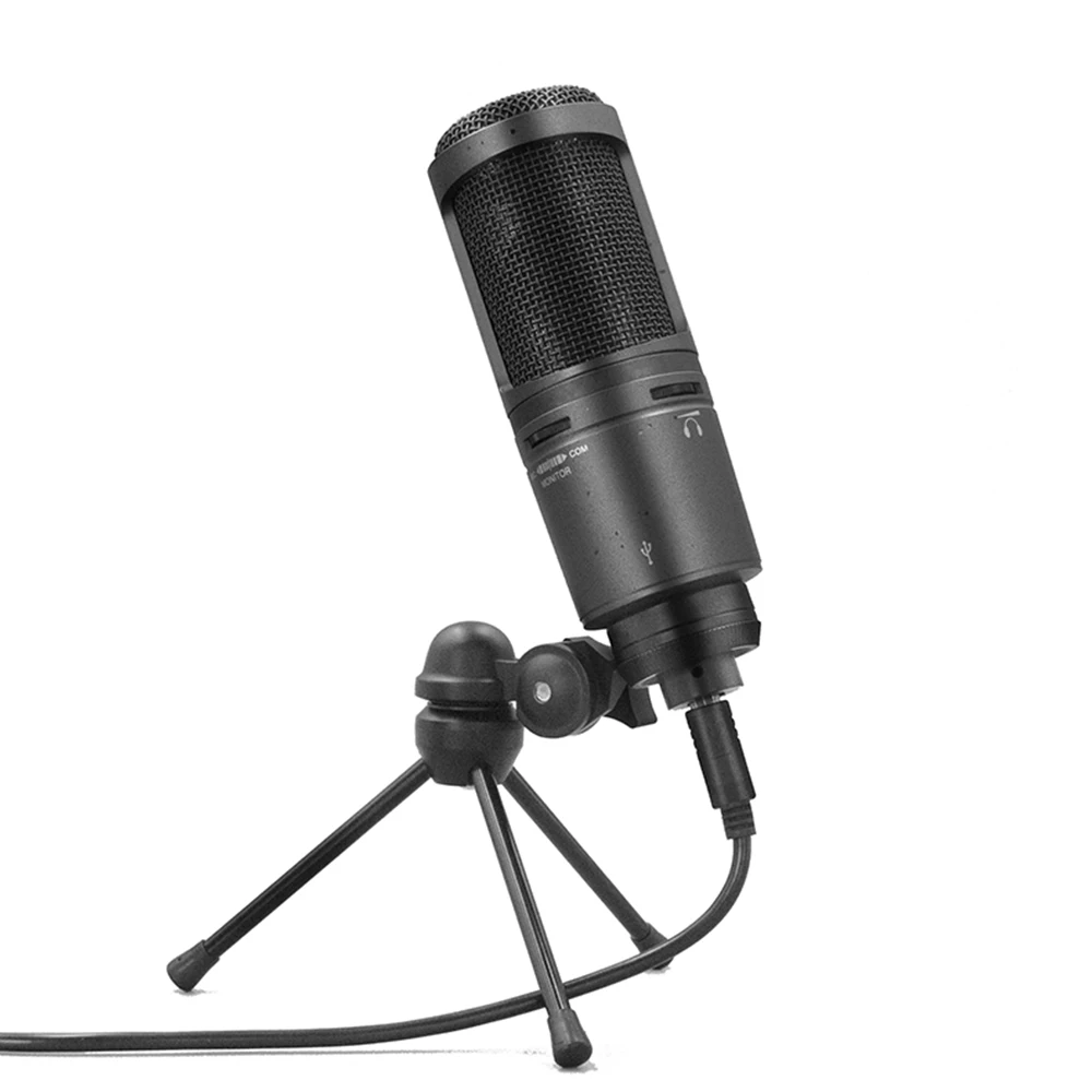 AT2020 USB 카디오이드 콘덴서 마이크 플러그 앤 플레이 유선 마이크, 녹음, 팟캐스트, 스트리밍, 보컬, 스튜디오용