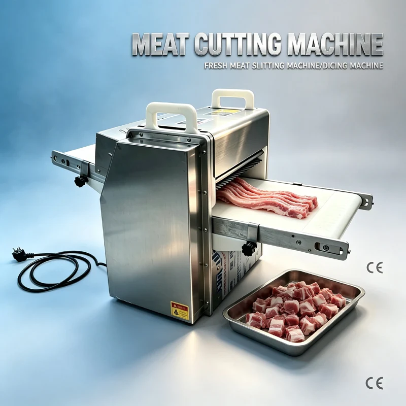 Commercial Meat Slicer Electric Meat Dicing Machine For Fresh Meat Fish Chicken Beef Catering Supermarket Meat Slicing Strip Mac