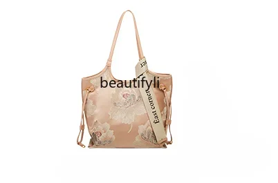 New Guo Feng Lace Embroidery Large Capacity Totes Spring and Summer New Shoulder Bag