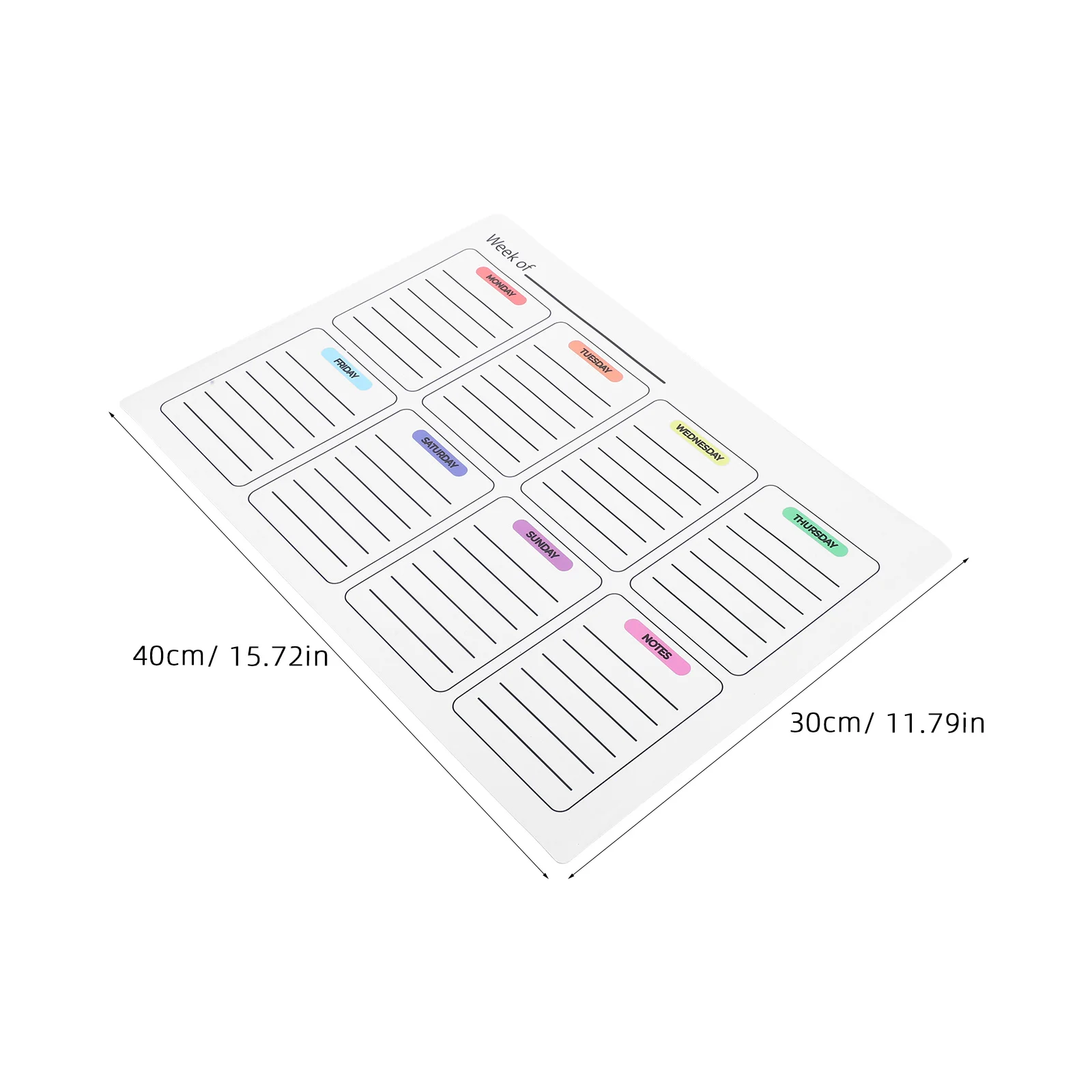 Removable Reusable Weekly Planner Whiteboard Stickers Large Size Wall Calendar Organizer Efficient Home Office Schedule