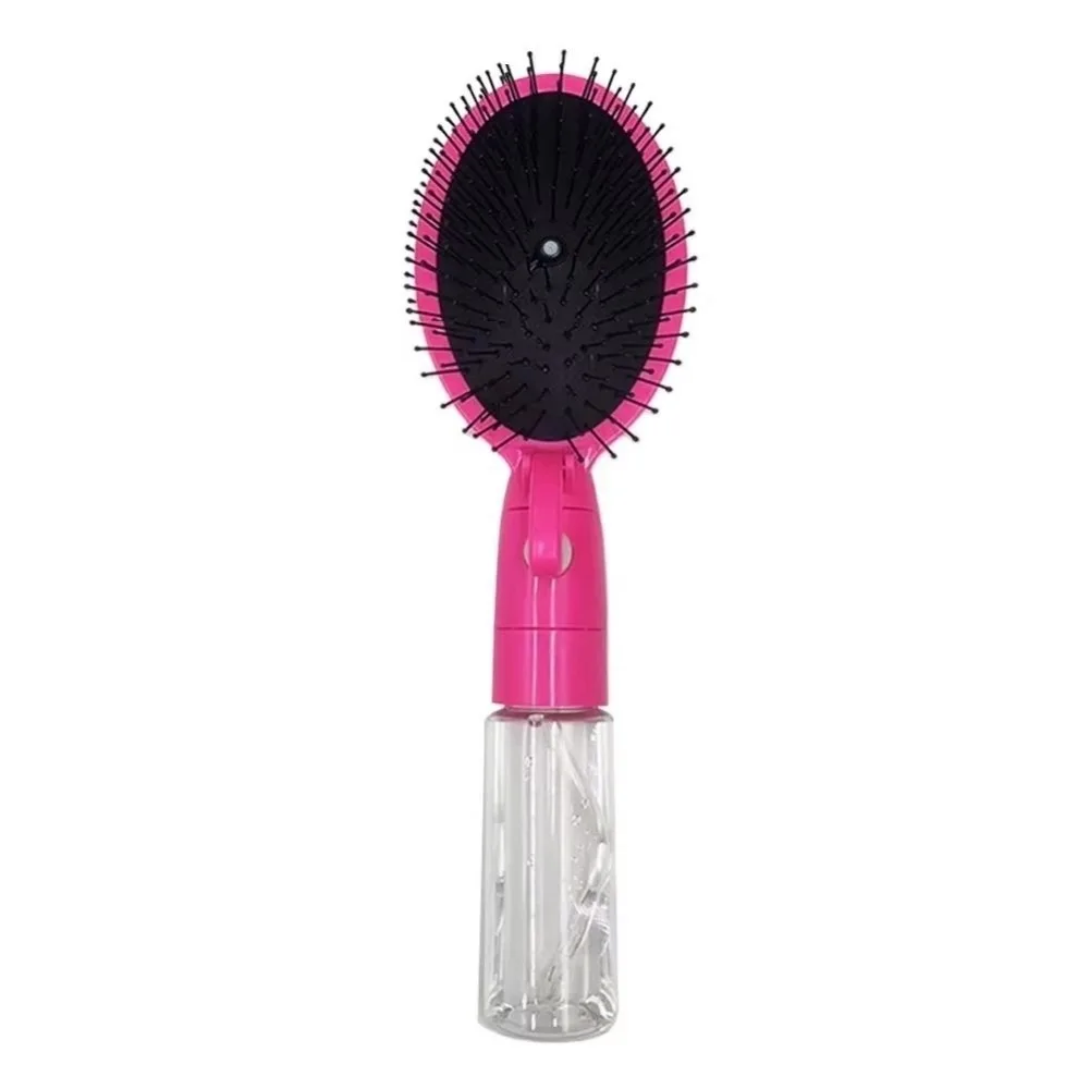 Portable Spray Air Cushion Comb Anti Static Frizz-Reducing 2-In-1 Misting Hair Brush Hair Care Refillable Spray Mist