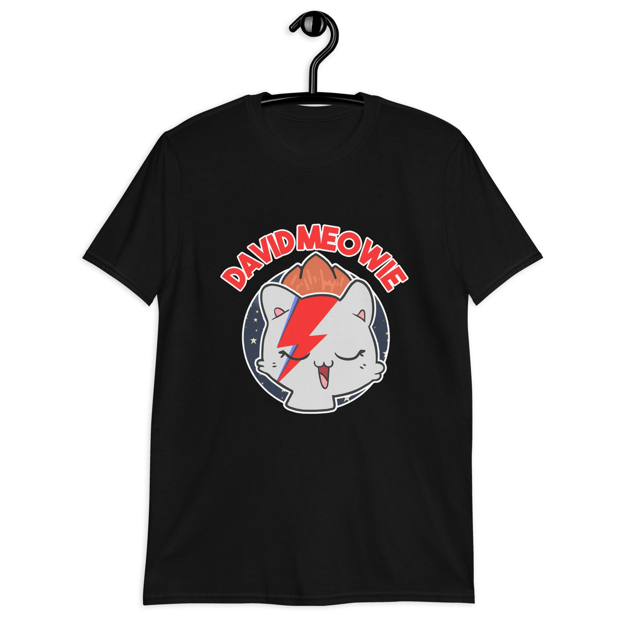 Camiseta divertida de David Bowie con diseño de gato, regalo para fanáticos de la música Glam Rock, camiseta gráfica retro de algodón para hombre y mujer, ropa de calle de verano